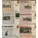 ROYAL NAVY SIGNED COLLECTION: Collection of SIX Royal Navy covers, mainly Hockaday series, mostly