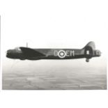 RAF 207 Squadron Lancaster Mk II Bomber 6x9 b/w vintage photo pictured in flight during World War