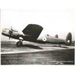 RAF Lancaster X Bomber (Canadian Version) Merlin 6x9 b/w vintage photo pictured October 1943. Good