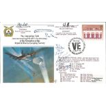 Dell, Randle, Falcon Team, and Philson POW signed special cover SC38cA2. 20 1/2 p Europa GB stamp