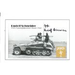 World War Two Rudolf Schneider 6x4 signed b/w photo. Rudolf Schneider was General Field Marshall