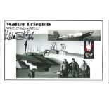 World War Two Walter Briegleb 6x4 signed b/w montage photo. Walter Briegleb was a German Bomber