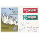 Pat Reid rare 2 DDR stamp variety signed Escape from Colditz Castle RAF WW2 cover RAFES SC1. Good