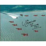 Concorde Captain Mike Bannister Chief pilot signed 10 x 8 Red Arrows photo. Good condition Est.