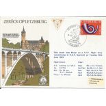 Two Zereck Op Letzeburg RAFES SC6 Standard Unsigned cover. 4F Luxembourg stamp postmarked Les