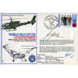 Henrich Focke World Helicopter Championships cover signed by Henrich Focke, founder and designer for