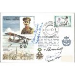 RAF World War Two flown cover signed by General Hans Baur (Hitlers personal Pilot). Cover