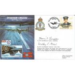 Dambusters Basil Feneron and Dudley Heal signed 50th ann Operation Chastise cover JS50 43 5. Good