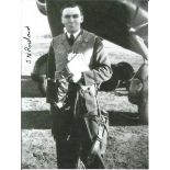 World War Two Sqd Ldr John Rowland DFC, DSO 12 Sqd -Pilot 8x6 signed b w photo. Good condition Est.