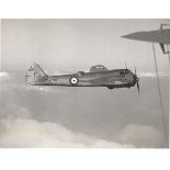 World War Two 7x8 vintage b/w photo picturing a Bristol Blenheim in flight. Good condition Est.