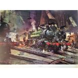 Railway Print 31x27 approx titled The Great Marquess by the artist Terence Cuneo. Good condition