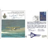 Concorde Flown FDC 60th Anniversary of the First Non Stop Crossing of the Atlantic signed by Captain