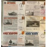 ROYAL NAVY SIGNED COLLECTION: Collection of SIX Royal Navy covers, mainly Hockaday series, mostly