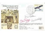 Eric Williams, Oliver Philpott and Kenneth W Mackenzie signed special RAF escapers cover The