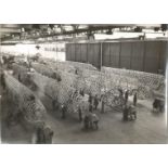 World War Two 10x8 vintage b/w photo Picturing Vickers Armstrong factory fuselage erecting shop