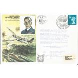 Standard unsigned SC16aA cover with light blue flight details. 6 1/2 p UK stamp with 13th