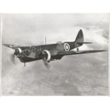 RAF Bristol Blenheim fitted with two Bristol Mercury Engines 7x9 B/W vintage photo. Good condition