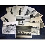 World War Two ten 6x8 vintage b/w photos Avro Lancaster bomber pictured during World War Two. Good