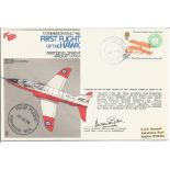 RAF Flown Cover Commemorating the First Flight of the Hawk (First Development Aircraft - XXI54.