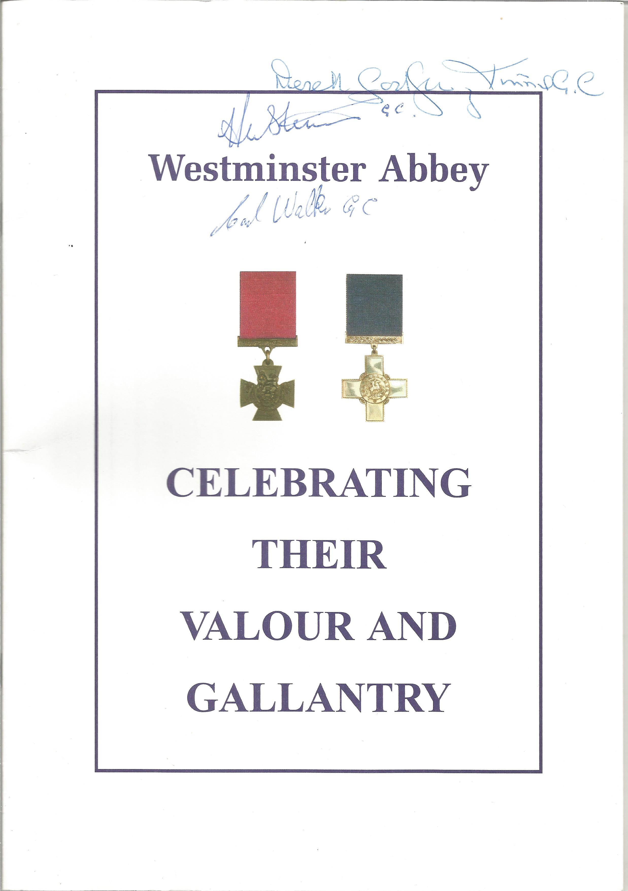 Victoria, George Cross winners multisigned 2006 Westminster Abbey service programme. Sixteen