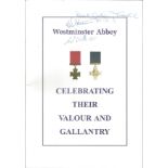 Victoria, George Cross winners multisigned 2006 Westminster Abbey service programme. Sixteen