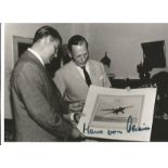 World War Two Hans Von Ohain 6x4 approx signed b/w photo. Hans Joachim Pabst von Ohain (14