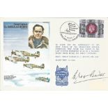 Grp Capt Douglas Bader DSO DFC signed on his own Historic Aviators cover. WW2 Battle of Britain
