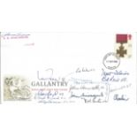 Multiple signed WW2 Victoria Cross winners 1990 Gallantry FDC. Signed by H Ervine Andrews VC, Ian