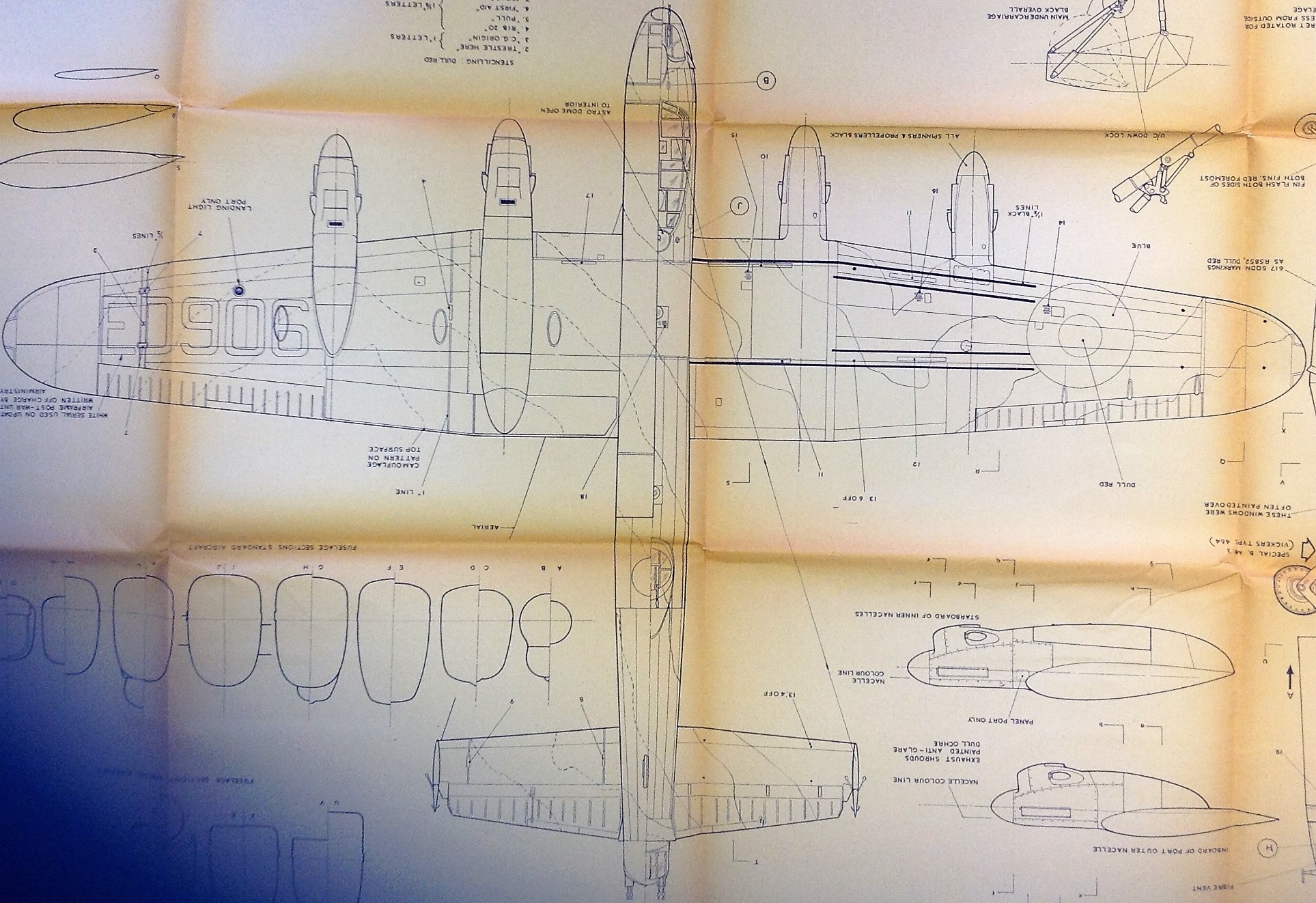 World War Two Avro Lancaster Bomber MK1 Spec detailed drawings of the iconic world war Two bomber. - Image 4 of 4