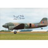 BRIDGE TOO FAR PILOT: 8x12 inch photo of a Douglas Dakota signed by Flt Lt Bernard Hyde who took