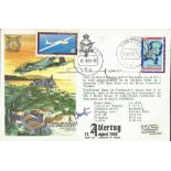 Pierre Clostermann and Heinrich Schmetz signed Special cover SC25aA13. 45c Nederland stamp with