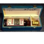 Dambusters Limited Edition Macallan Bottle of single malt whiskey housed in wooden case signed.