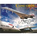 Concorde Captain Mike Bannister Chief pilot signed 10 x 8 montage photo. Good condition Est.