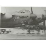 World War Two Flt Lt Ted Dunford DFC -608 Sqd signed 5x7 b/w photo. Good condition Est.