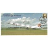 Concorde Captain Leney signed 2002, Farnborough Airshow cover, only 30 issued. Good condition Est.