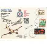 Roy Mason signed 46 sqn RAF cover 1975. Rare variety, flown with stamps from 4 countries. Good