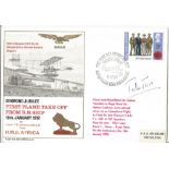 Fleet Air Arm flown cover signed by Lt. Cdr. Peter Twiss OBE, DSC (World Air Speed Record holder: