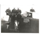 RAF Dougie Tweedle DFC and 6 Squadron 6x9 vintage b/w photo pictured during World War Two. He was