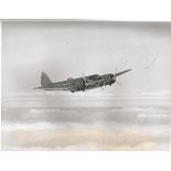 World War Two 7x9 vintage b/w photo first aerial photo of the Bristol Blenheim twin engined