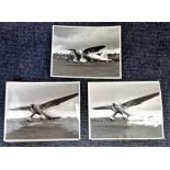 Aviation collection three 7x9 vintage b/w photos picturing The Westland Lysander monoplane (