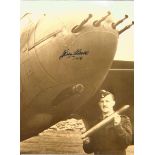 World War Two Flt Lt Brian Beatie -489/248 Sqd signed 8x6 b/w photo. Good condition Est.