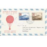 Aviation Balloon Flown cover Flown in Napoli Balloon Libelle by Pilots J Boesman and J Demenist PM
