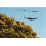 LANCASTER BOMBER VETERAN: 8x12 inch photo of a Lancaster bomber signed by Doug Packman, a Flight