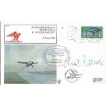 World War Two aviation flown cover signed by Flugkapitan Erich Warsitz (German Test Pilot). 40th