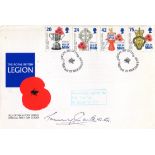 TOMMY GOULD VC: British Legion FDC signed by WWII Royal Navy hero Tommy Gould VC. Good condition