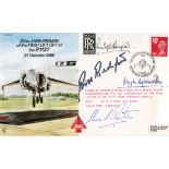 HAWKER HARRIER TEAM: 1st Lift-Off of the Hawker Harrier variant P. 1127 cover signed by Hawker Chief