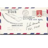 John Manke US X24b Test Pilot and George Luck B52 Mothership pilot signed 1973 X24b First Powered