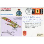 GREAT WAR ACE: 201 Squadron cover signed by Lt F. T. S Sehl who commanded C Flight in 201 Squadron