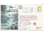 Bill Stoneman signed special cover SC28aA2 The Maquis D'Auvergne. 0. 80 France stamp cancelled