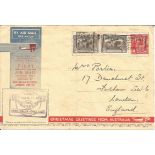 Aviation FDC First All Australian Air Mail Service flown cover PM Sydney NSW 16th Nov 1931. Good